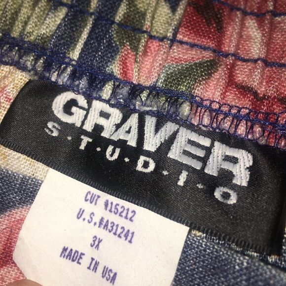 Vintage Graver Studio Floral Shorts Plus Size 3X - Picture 5 of 10